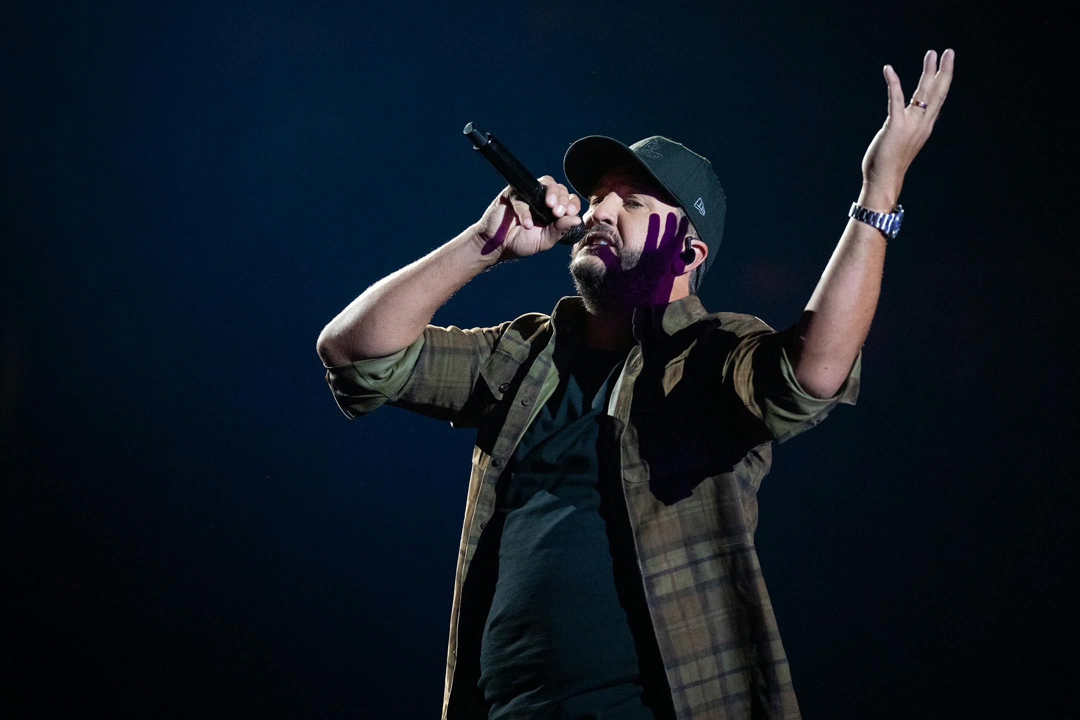 Luke Bryan performed at Xcel Energy Center in St. Paul, Minn., on Saturday, Oct. 14, 2023.
