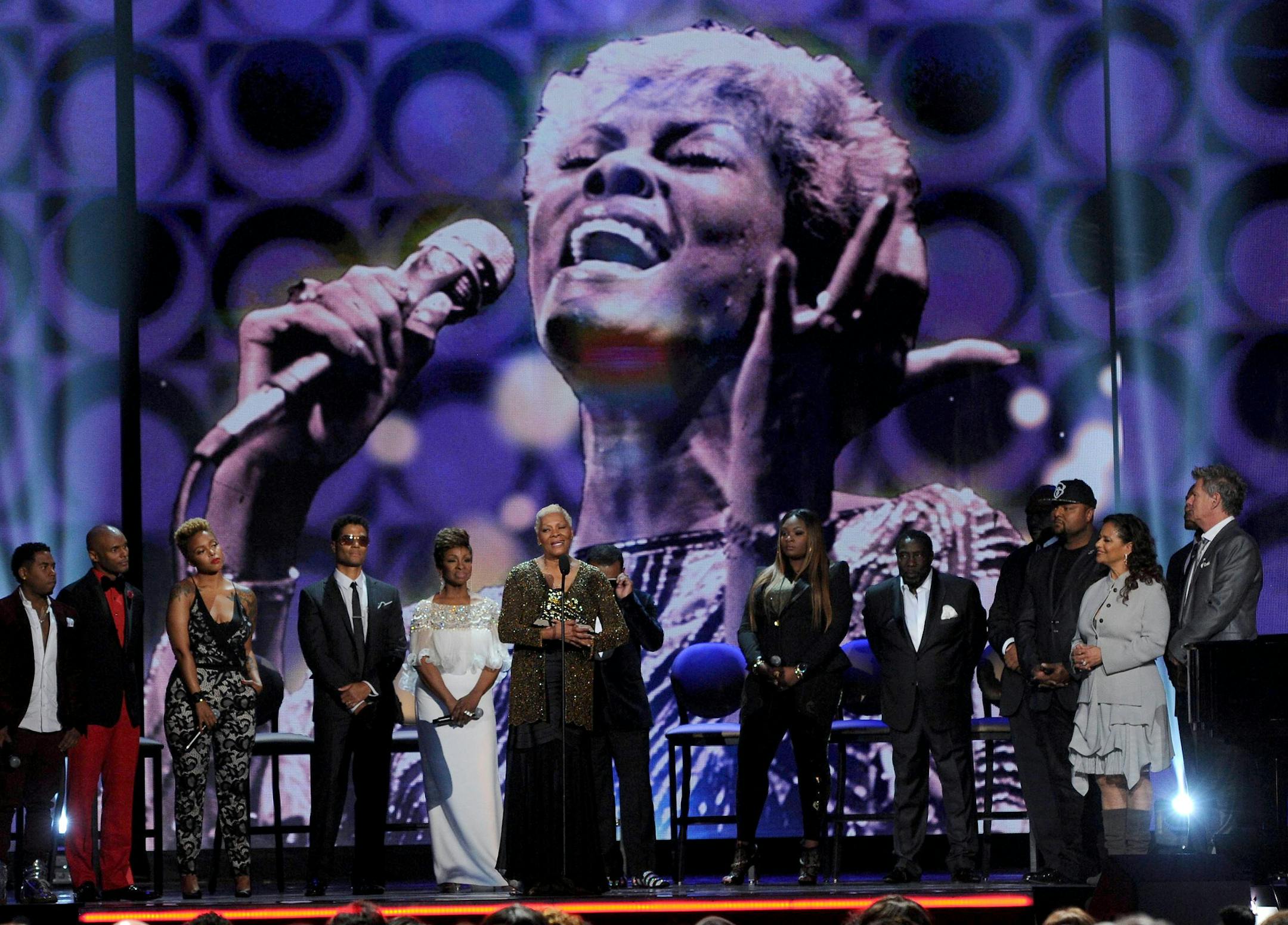 Dionne Warwick accepts the Legend Award onstage at the 2013 Soul Train Awards at the Orleans Arena on Friday, Nov. 8, 2013 in Las Vegas. (Photo by Frank Micelotta/Invision/AP)