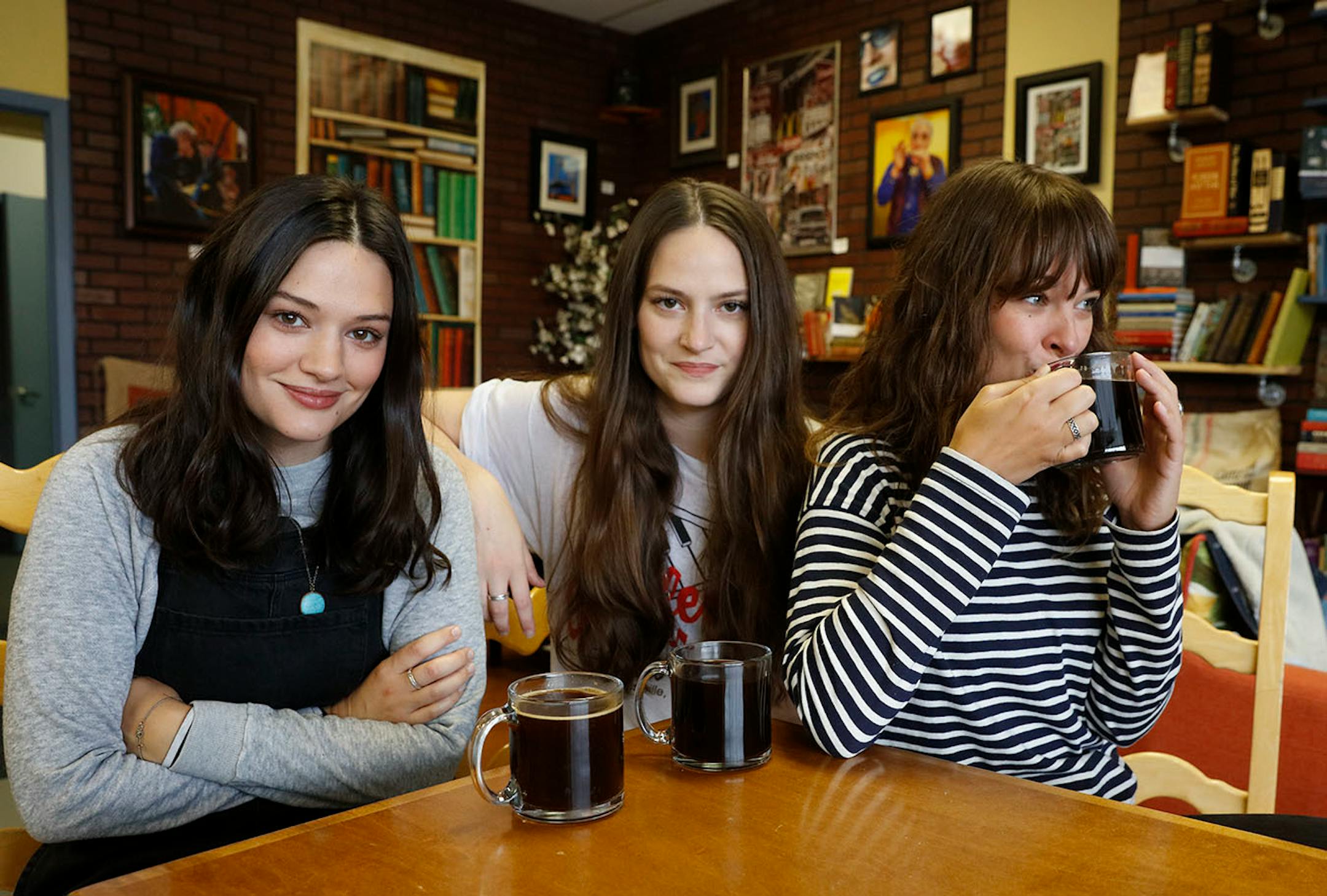 The British indie-folk trio, 'The Staves', are sisters, from left, Jessica, Camilla and Emily Staveley-Taylor.