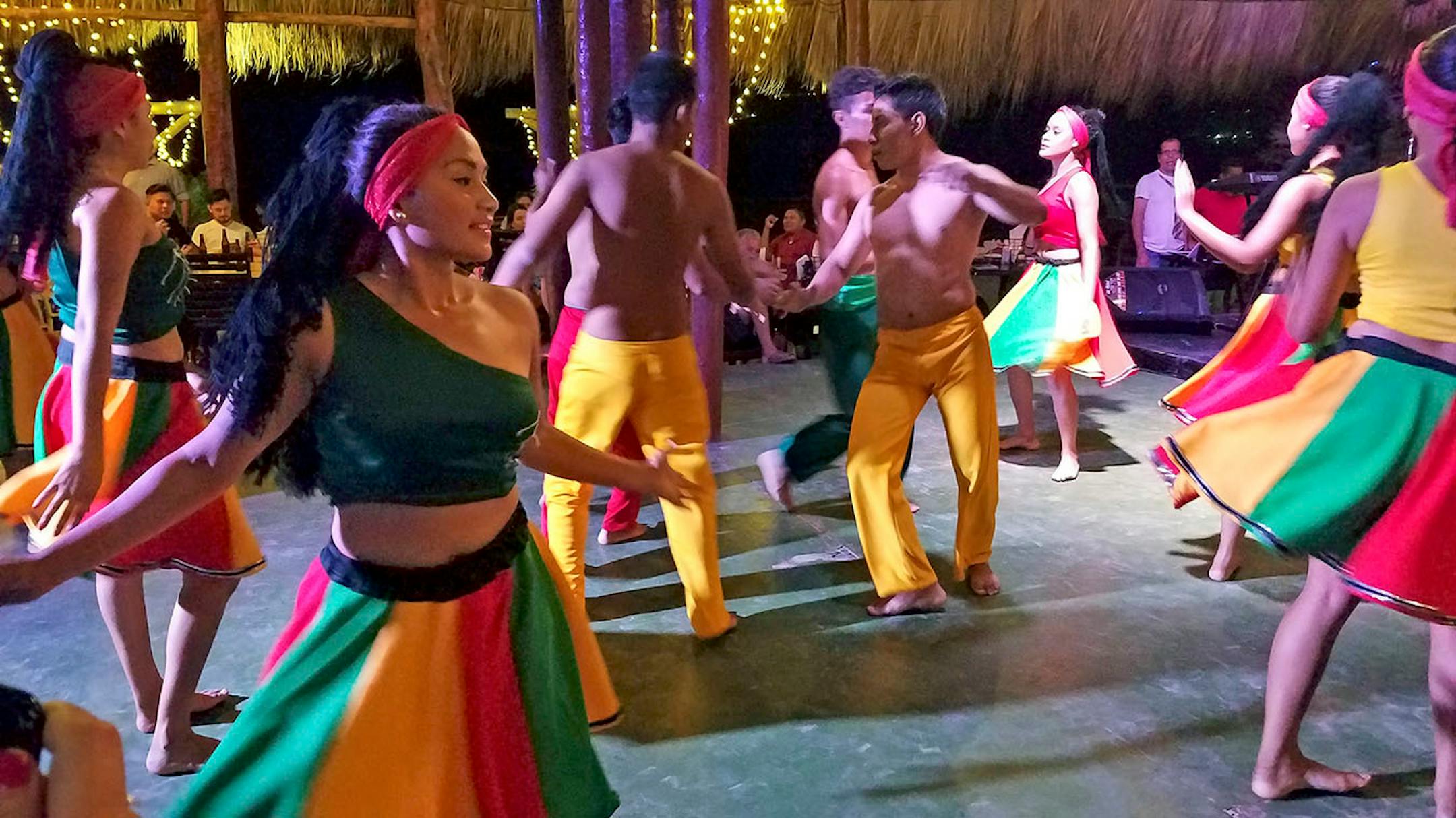 A young traditional Nicaraguan dance troupe treated diners to a performance at the beachside Restaurante El Timon in San Juan del Sur, Nicaragua.