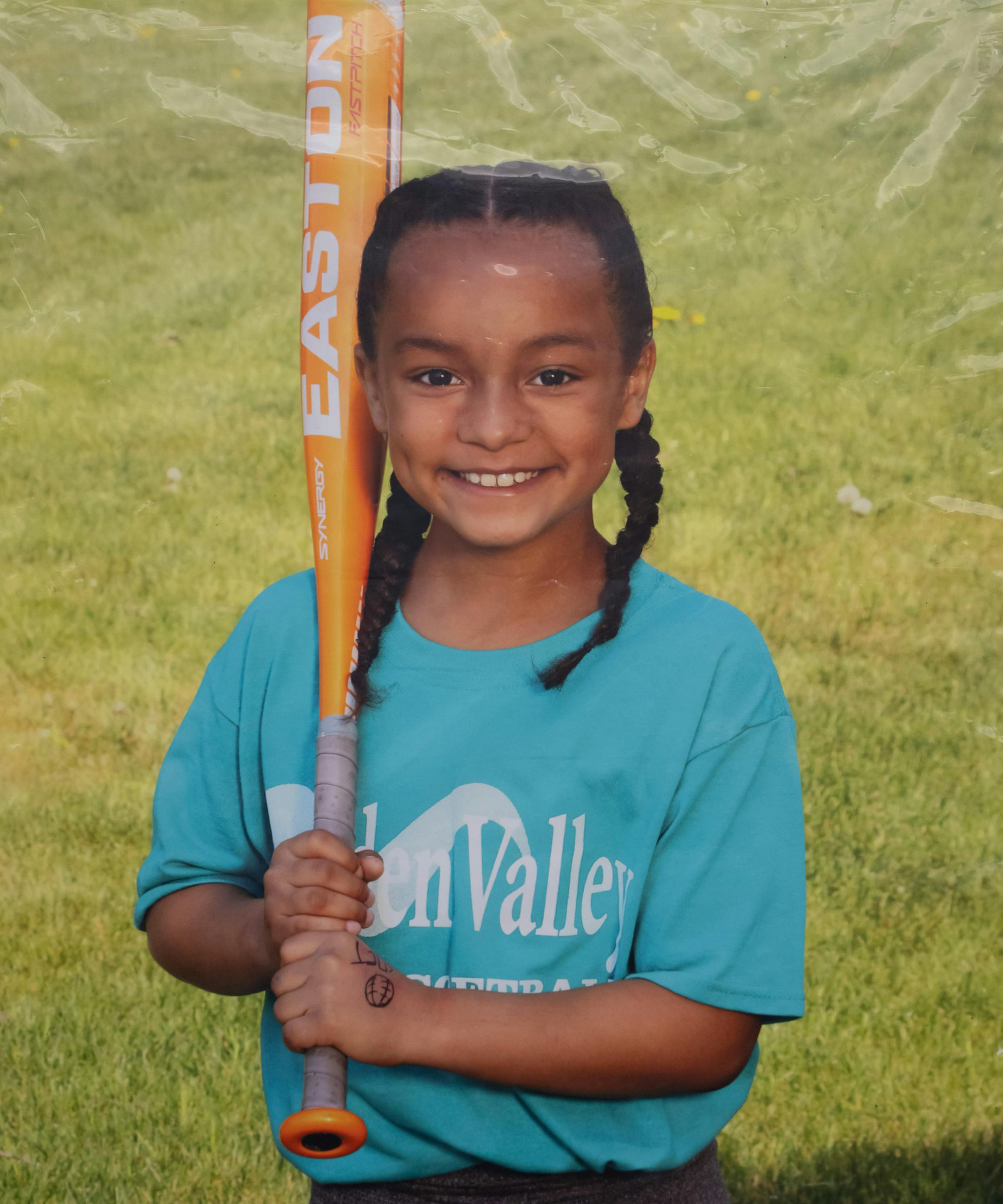 A photo of 9-year-old Trinity Ottoson-Smith was placed in the courtroom in Minneapolis.