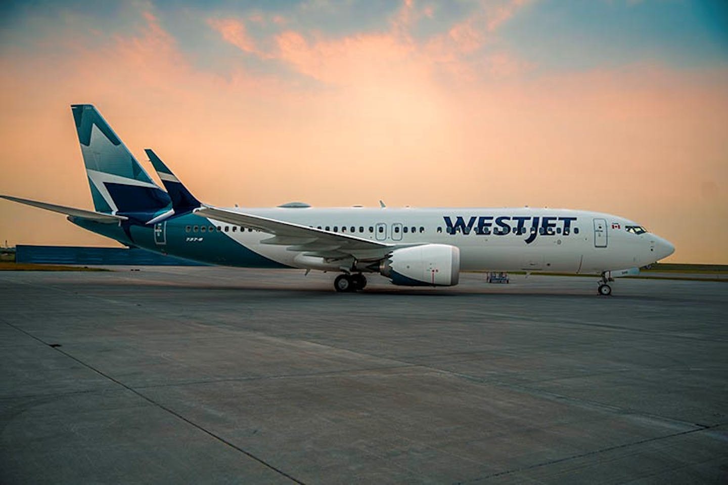 Image of WestJet plane.