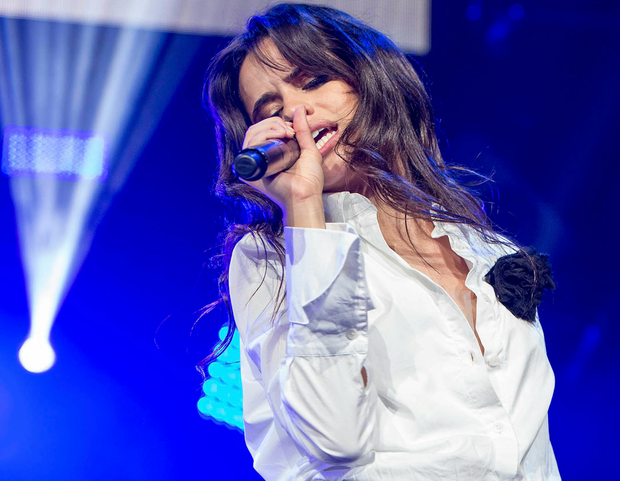 Camila Cabello performs at Jingle Ball.