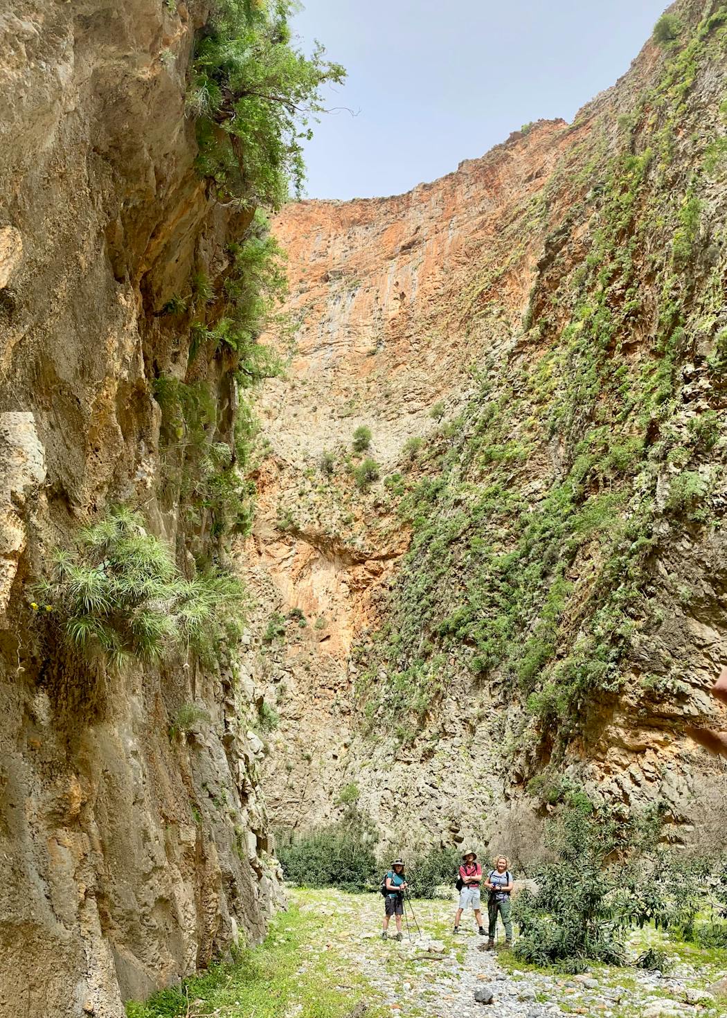 Hiking on Crete featured numerous gorges and rock formations.