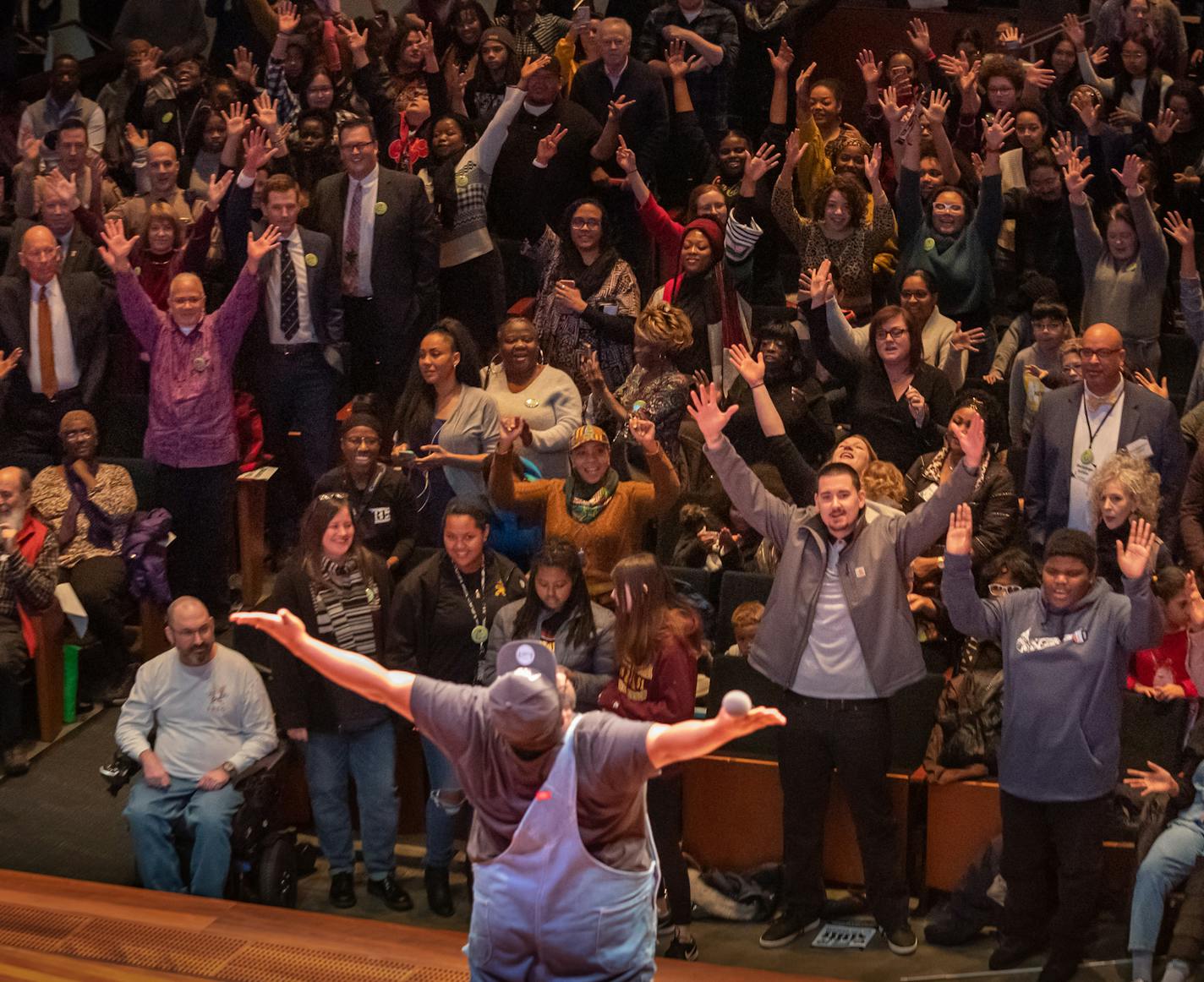 Nur-D had the audience on their feet during his performance at the MLK celebration. ] GLEN STUBBE &#x2022; glen.stubbe@startribune.com Monday, January 20, 2020 In St. Paul, actress Yara Shahidi will be the keynote at the state's MLK Jr. Day celebration with the theme "For Our Children." Minnesota Gov. Tim Walz and Lt. Gov. Peggy Flanagan will host the 34th Annual State of Minnesota Dr. Martin Luther King, Jr. Day Celebration. The theme is "For Our Children." Activities in the Ordway's foyer star