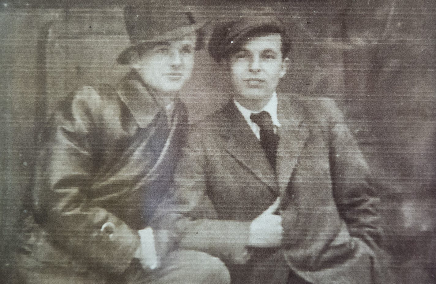 Michael Karkoc, right, pictured with his brother Peter, left, in an undated photo.