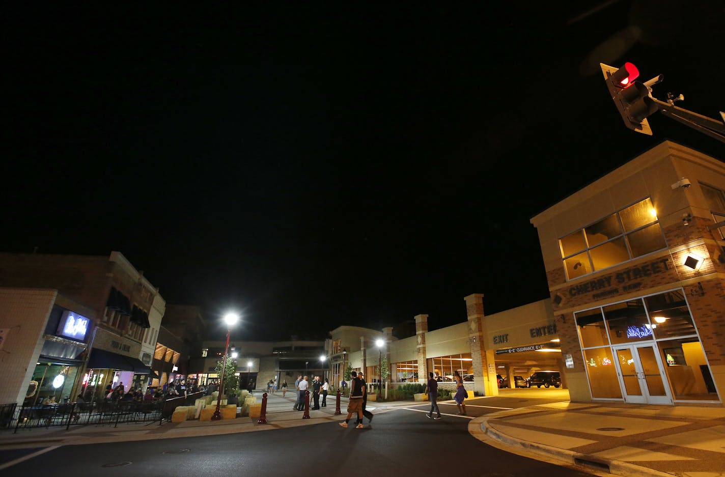 The scene on South Front St. and Cherry St. in Mankato early Friday morning. The city has installed more surveillance cameras in the area.