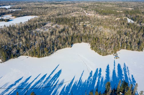 Rising above the treeline (Top of this photo), on the shore of Birch Lake, the Twin Metals Copper Nickel Mine Plant site and Tailings Management site is part of the proposed plan. ] In theory, the copper-nickel mine Twin Metals wants to build in the headwaters of the Boundary Waters Canoe Area Wilderness is a zero-discharge mine — a closed loop that will endlessly recycle millions of gallons of water, including rainwater and the polluted process water it uses to extract ore and