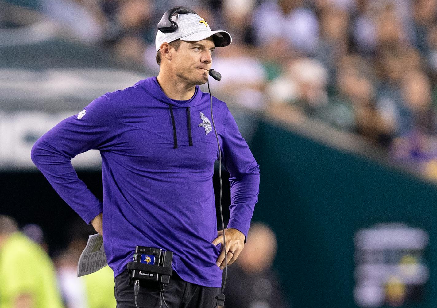 Vikings coach Kevin O'Connell had little to look pleased about Monday night.