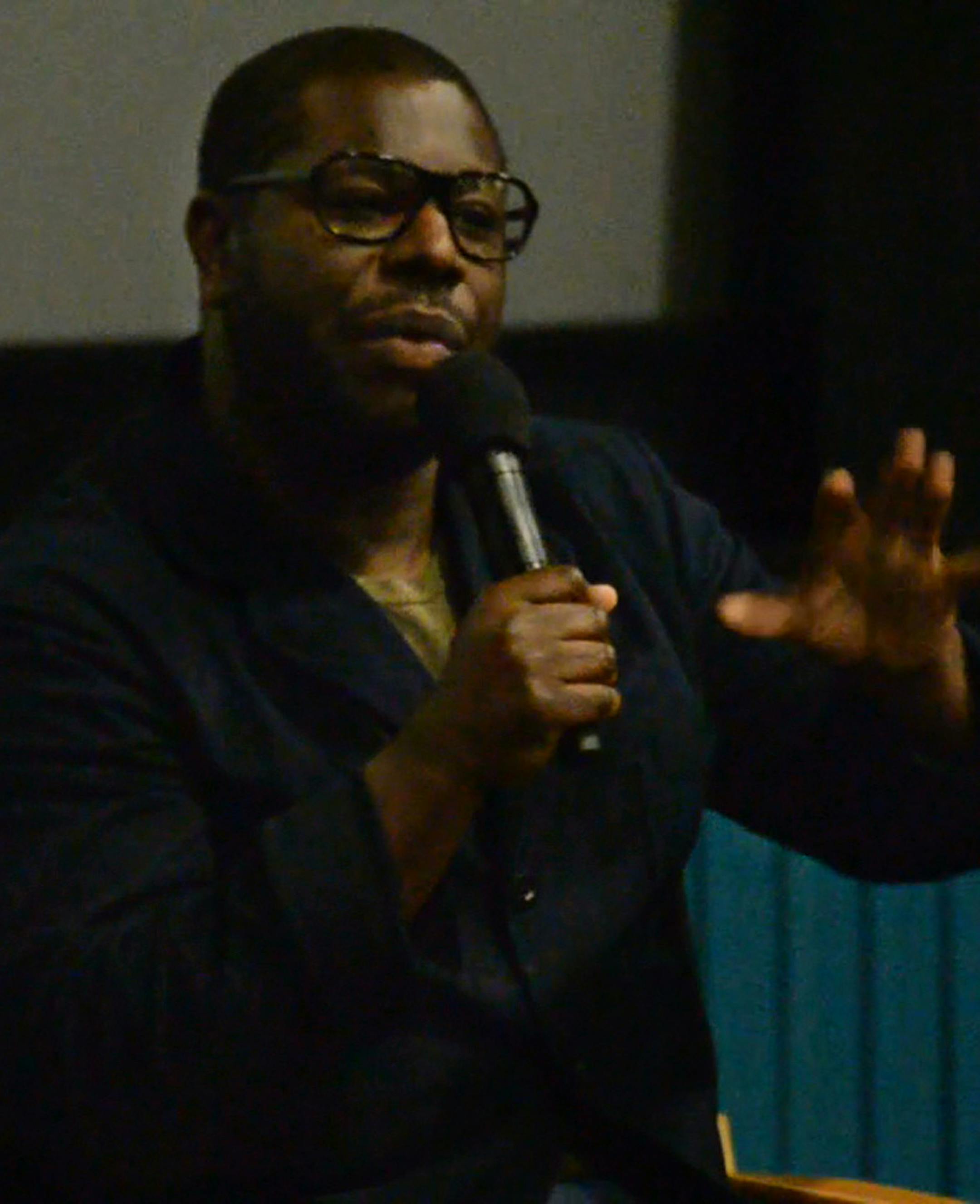 Steve McQueen, director of the movie "12 Years A Slave" , talks to the audience during a Q&A at the Regal Brooklyn Center Stadium 20 theater after a screening of the movie. ] STAR TRIBUNE PHOTO BY DAVID BREWSTER