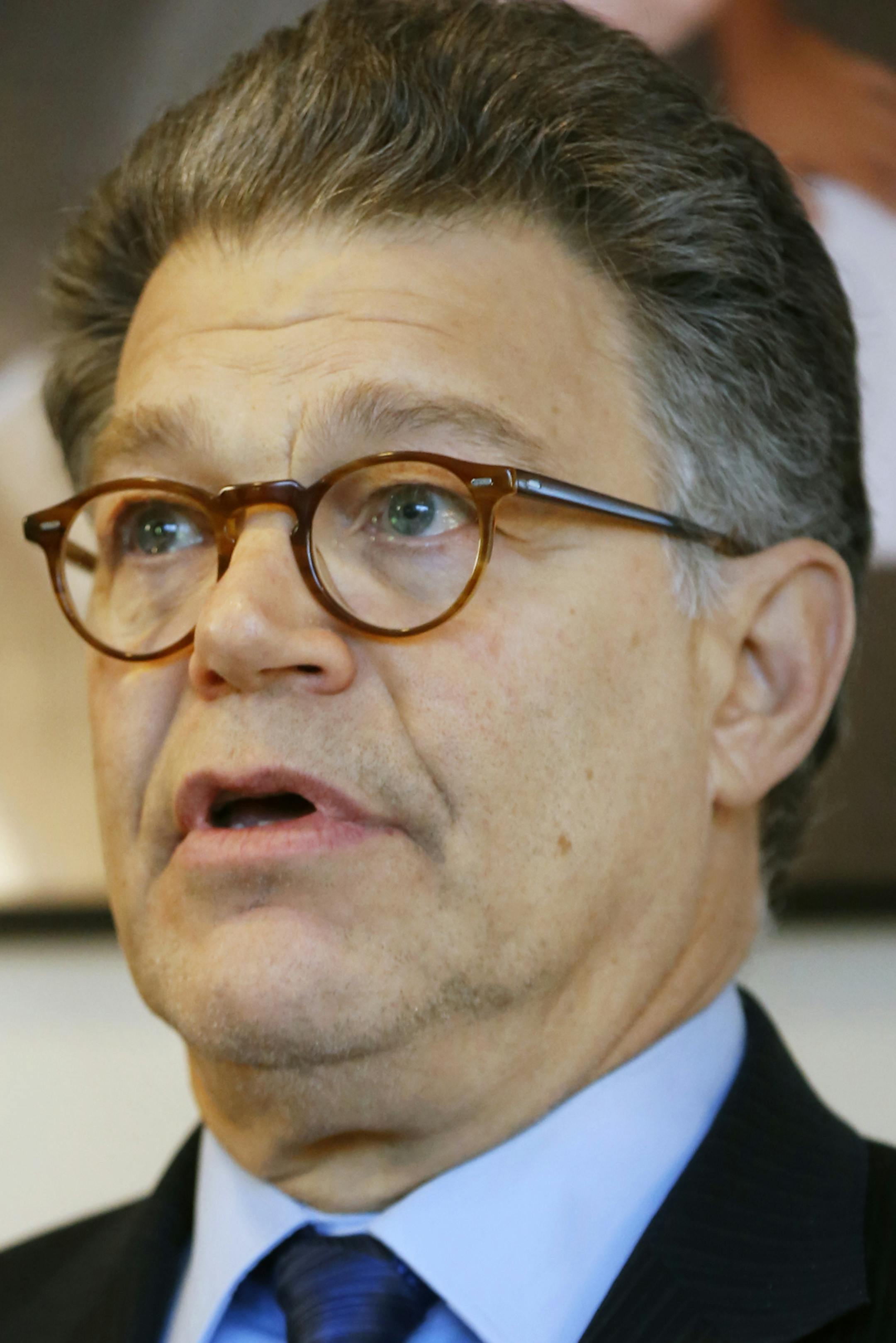 At Dakota Hills Middle School in Eagan, Senator Al Franken met privately at the school with several Minnesota educators, child advocates, and school-safety officials to discuss ongoing efforts to improve school safety. Since coming to the Senate, Sen. Franken has pressed for measures to increase the number of school counselors, psychologists and social workers, and to prevent school bullying.. ] rtsong-taatarii@startribune.com ORG XMIT: MIN1301071556341114