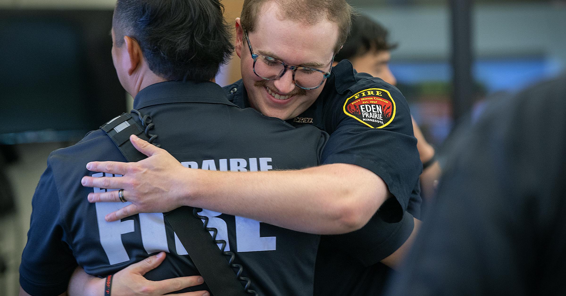 Eden Prairie firefighters who saved infant from burning townhome honored with Hometown Hero award