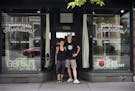 Cassie Garner of Gamut Gallery and James Patrick of Slam Academy share a store front. ]Richard tsong-taatarii/rtsong-taatarii@startribune.com