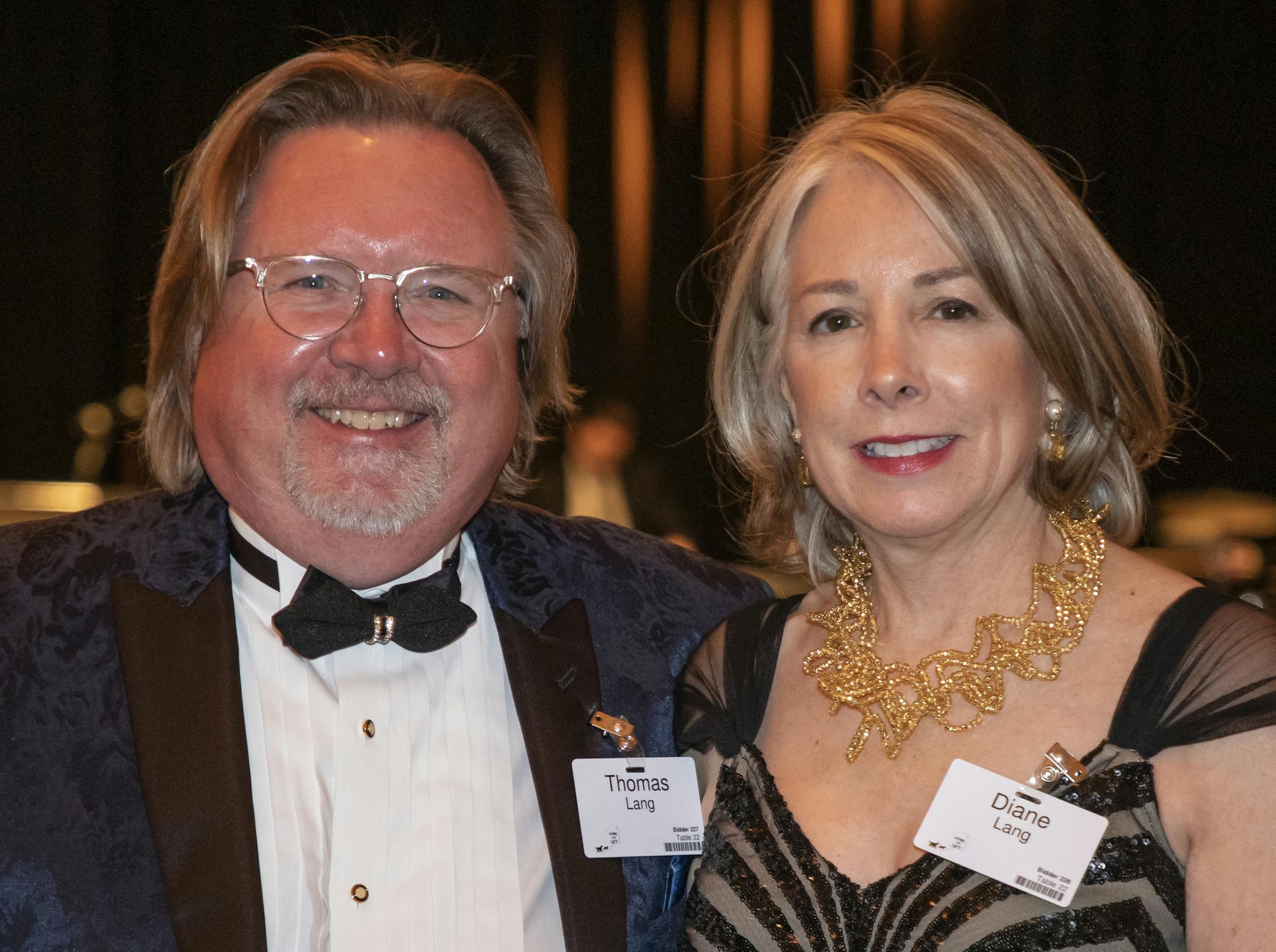 Thomas & Diane Lang at the Home for Life Gala. [ Special to Star Tribune, photo by Matt Blewett, Matte B Photography, matt@mattebphoto.com, November 9, 2019, Ashley Judd, Home for Life Fall Gala, Metropolitan Ballroom, Minnesota, SAXO 1009874367 FACE111719