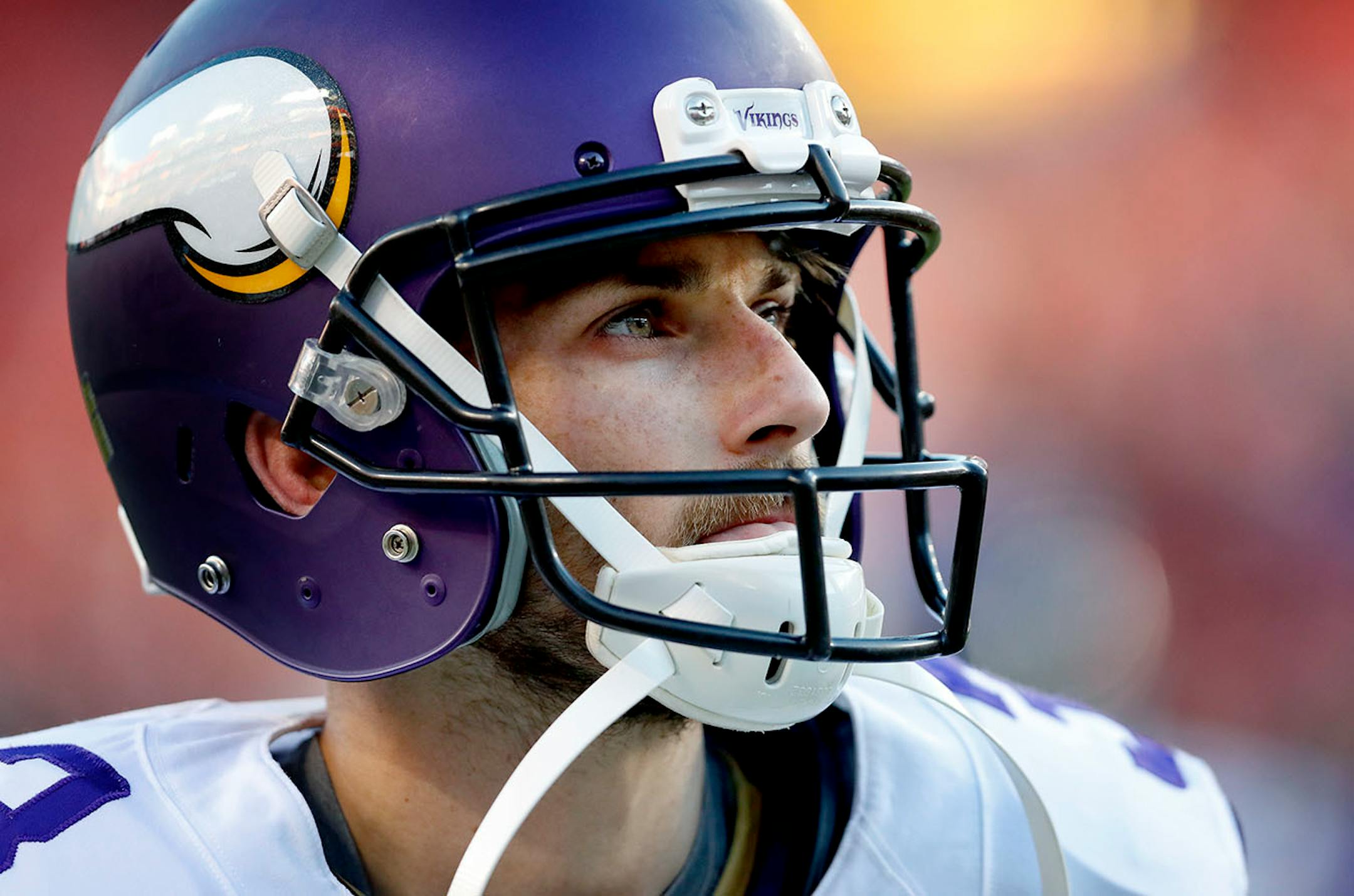 Vikings kicker Blair Walsh (3) walked off the field at the end of the game.
