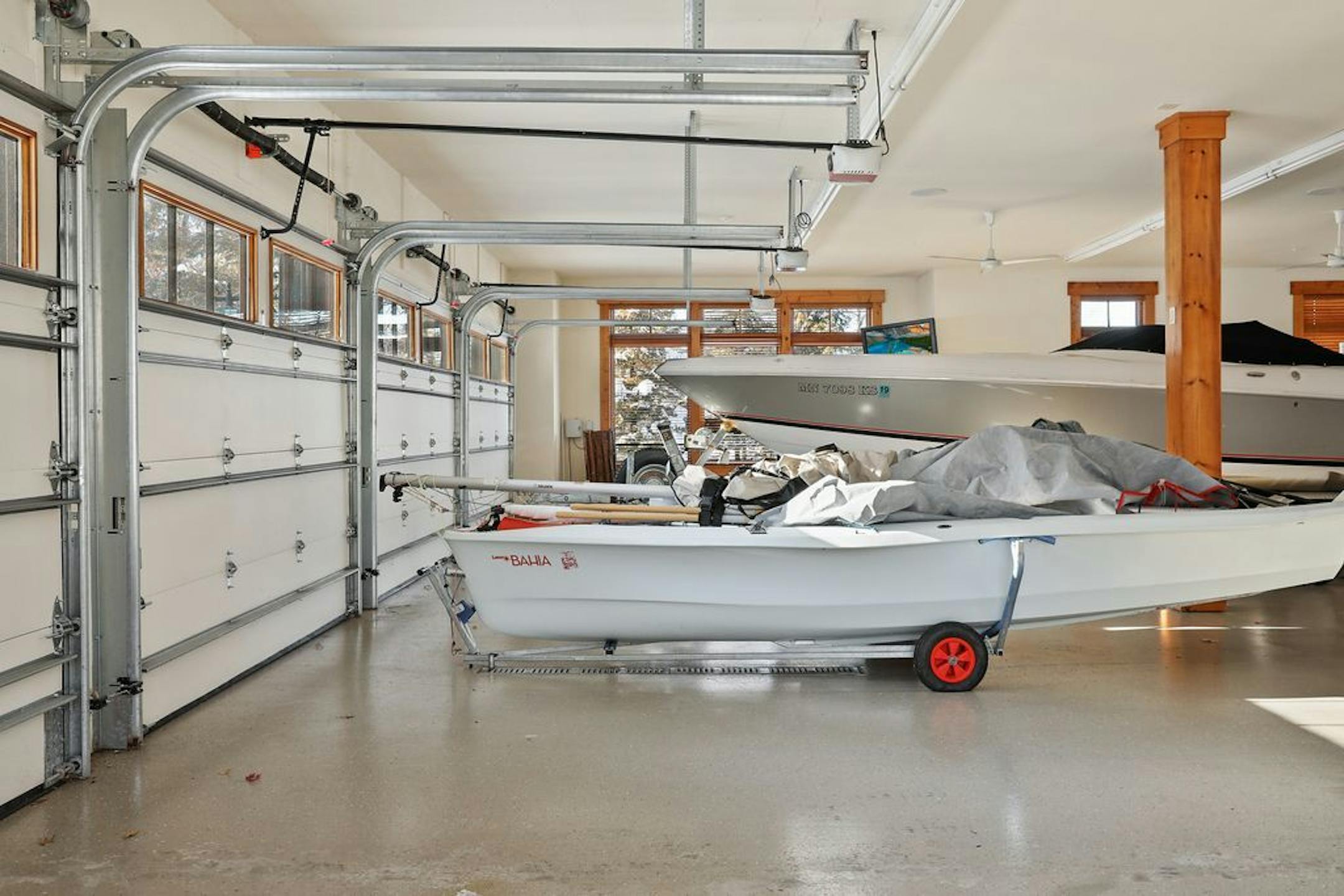 There's an eight-car garage with the main house, plus separate garages for the guesthouses.