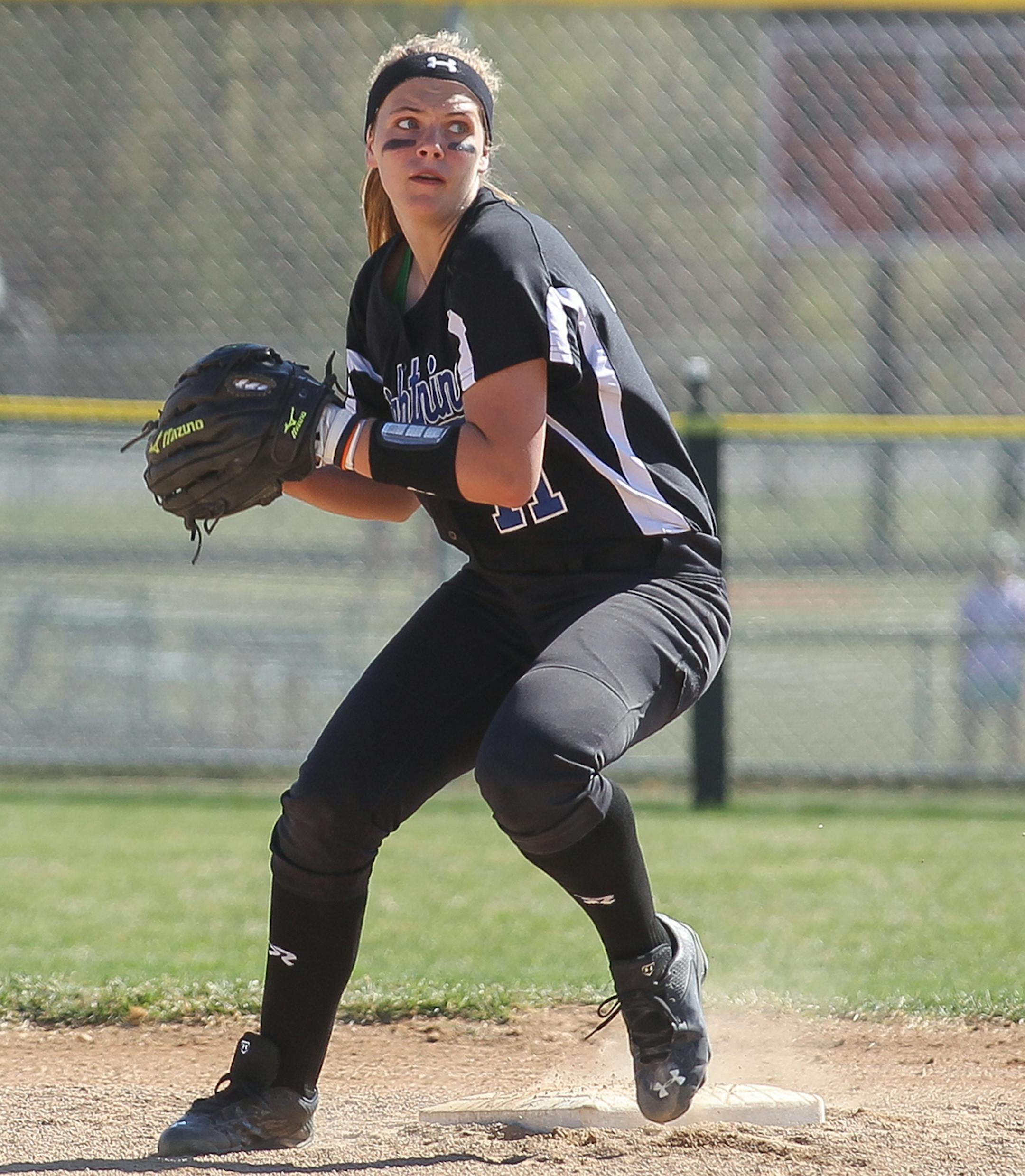 Eastview at Lakeville North, softball, Wednesday, April 29, 2015, at Lakeville North High School. Eastview freshman Abby Lien. Photo by Mark Hvidsten