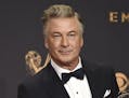 FILE - In this Sept. 17, 2017 file photo, Alec Baldwin poses in the press room with the award for outstanding supporting actor in a comedy series for 