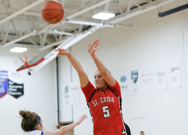 Laura Hauge of St. Croix Lutheran has broken the Minnesota girls basketball career record with 532 three-pointers and counting.