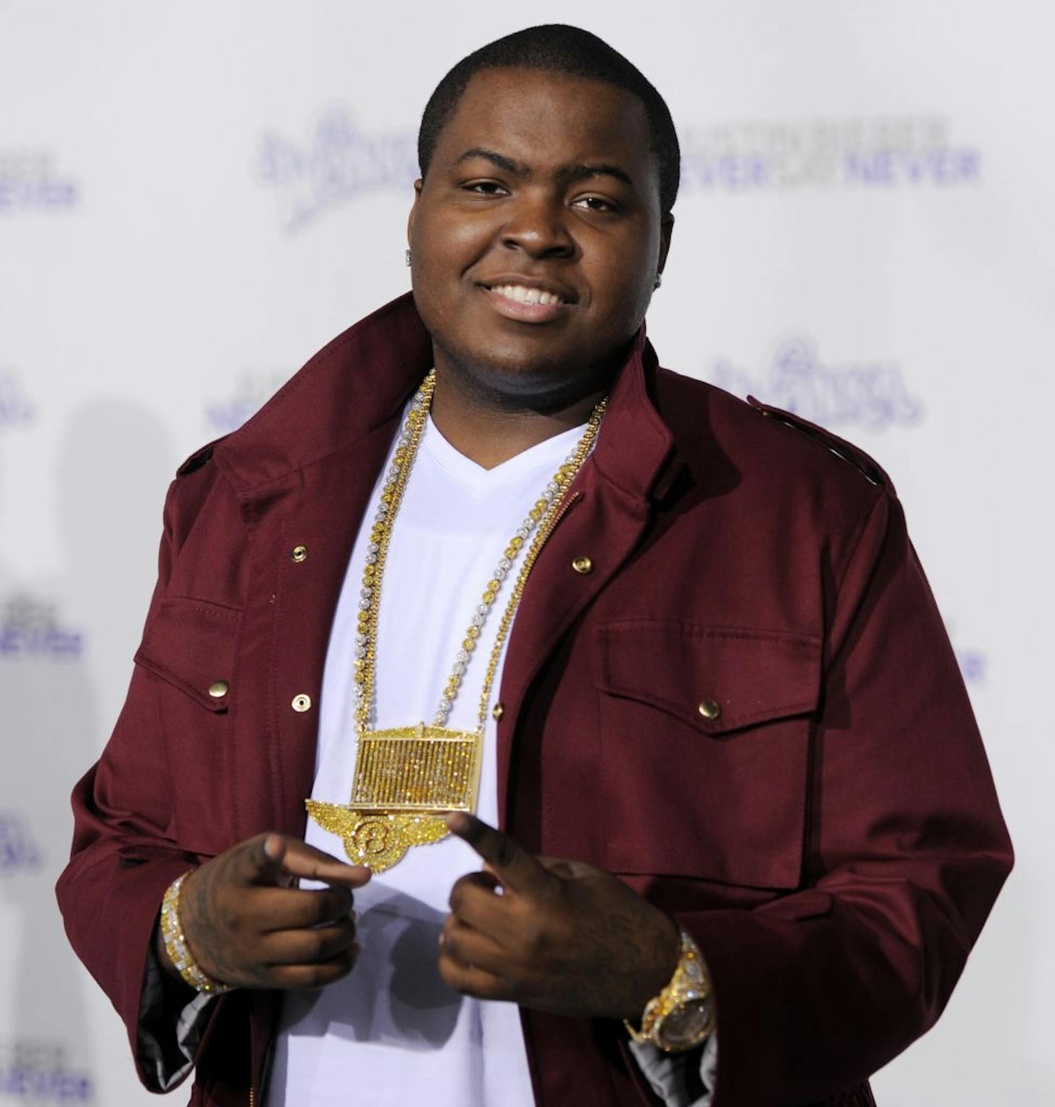 File -- In a Feb. 8, 2011 file photo Sean Kingston arrives at the premiere of the documentary film "Justin Bieber: Never Say Never," in Los Angeles. Kingston has been rushed to a hospital Sunday May 29, 2011, after crashing his personal watercraft into a Miami Beach bridge.