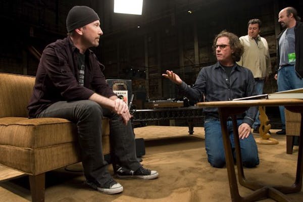 "It Might Get Loud" director Davis Guggenheim (right) with U2 guitarist the Edge.