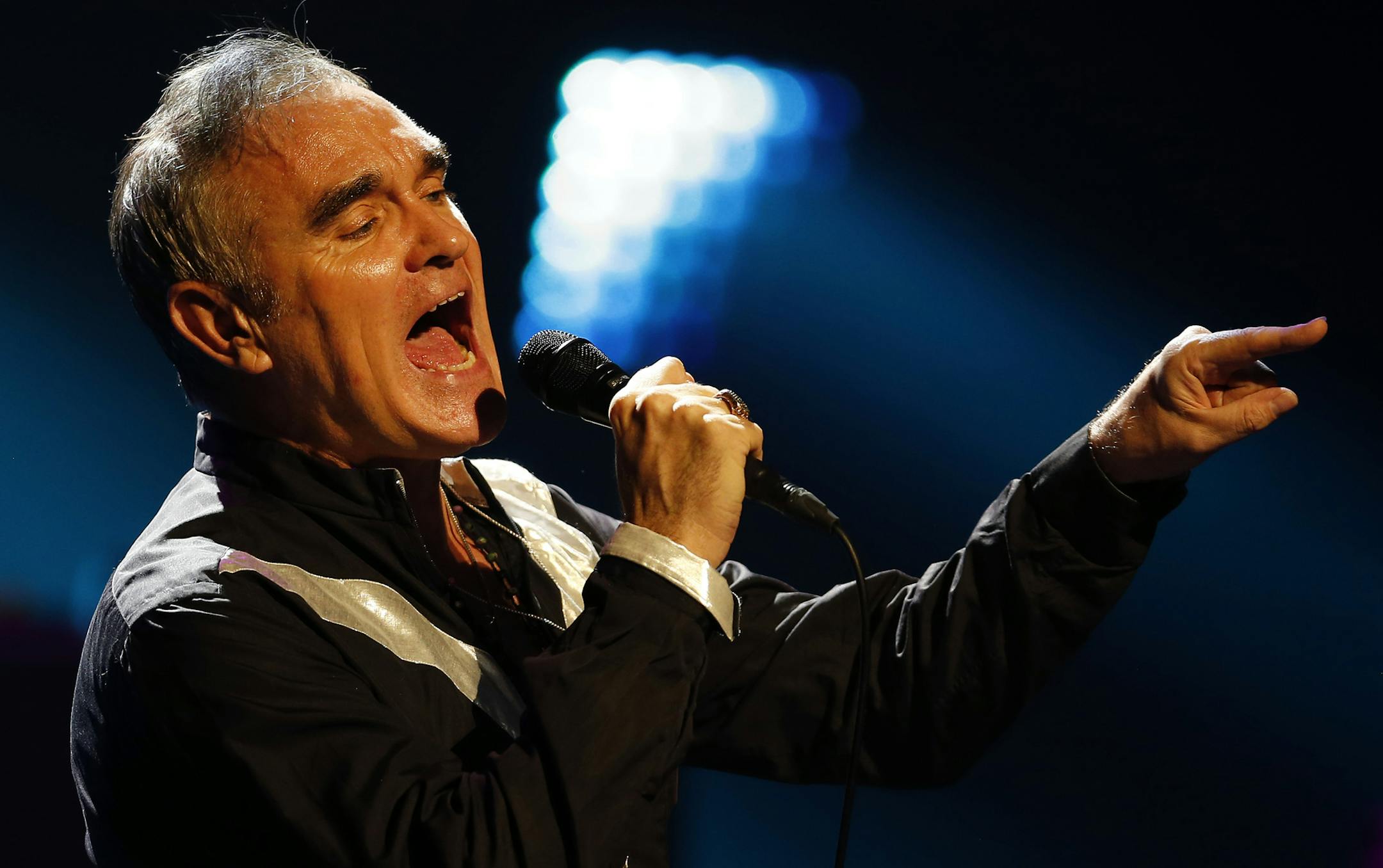 Morrissey performed at The Fitzgerald Theater in St. Paul on Monday night. ] CARLOS GONZALEZ cgonzalez@startribune.com - July 13, 2015, St . Paul, MN, Fitzgerald Theater, Morrissey in concert