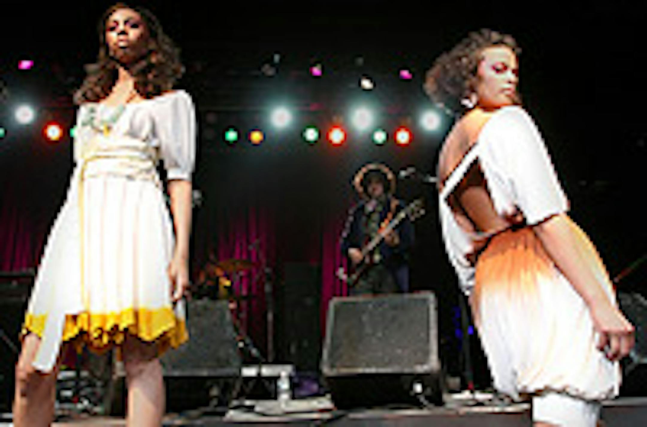 Hand-dyed jersey dresses from Katherine Gerdes at Voltage.