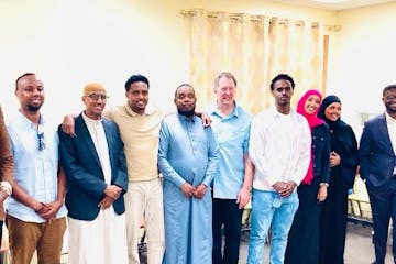 Council Member Michael Rainville met with some members of the Somali community last week at Dar Al-Qalam mosque in Minneapolis.