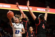 Hopkins and guard Liv McGill (23) are back at the state tournament. Seedings will be revealed Saturday.