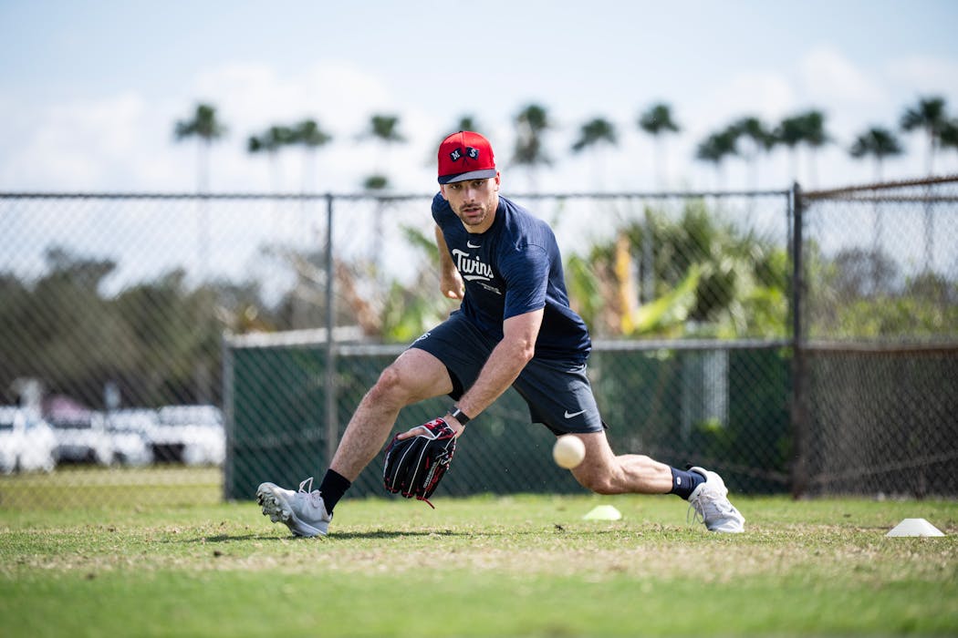 Twins infielder Edouard Julien, who hit .263 with 16 home runs and 16 doubles last season, figures to split time with Kyle Farmer at second base.