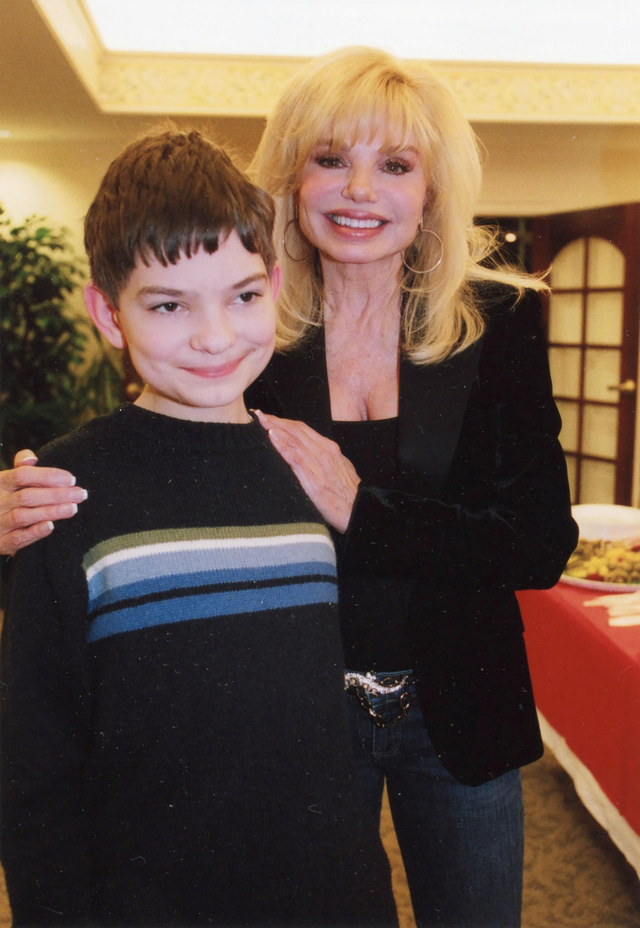 Loni Anderson with Karl Bauer, a relative of Phyllis.