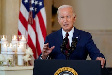 President Joe Biden speaking at the White House.