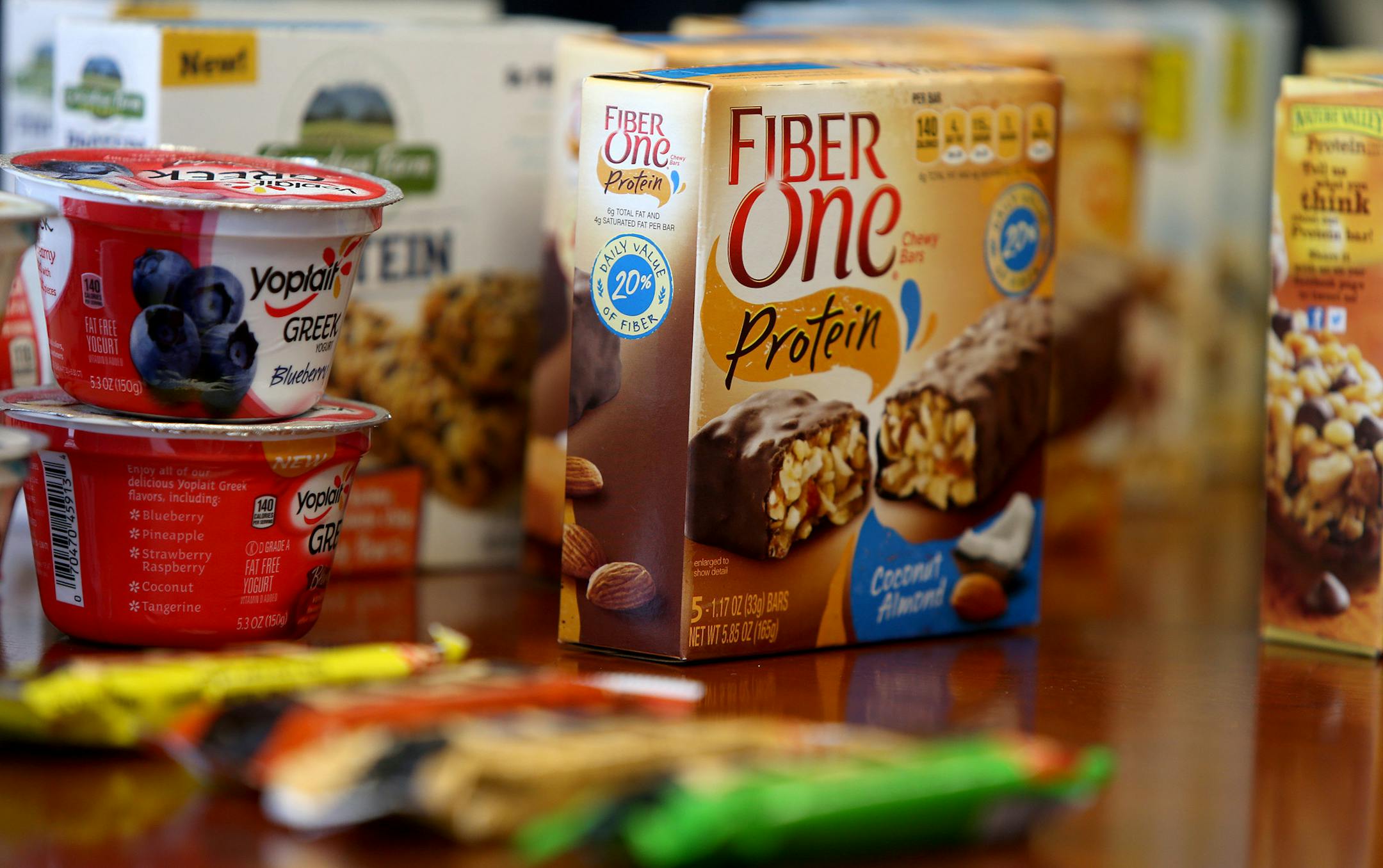 General Mills Vice President of Marketing Joe Ens talked about the company's new protein loaded products, Friday, March 21, 2014. Protein is a big seller in packaged foods these days, with companies playing up protein content in marketing and adding more protein in to certain foods. ] (ELIZABETH FLORES/STAR TRIBUNE) ELIZABETH FLORES • eflores@startribune.com ORG XMIT: MIN1403211431261790