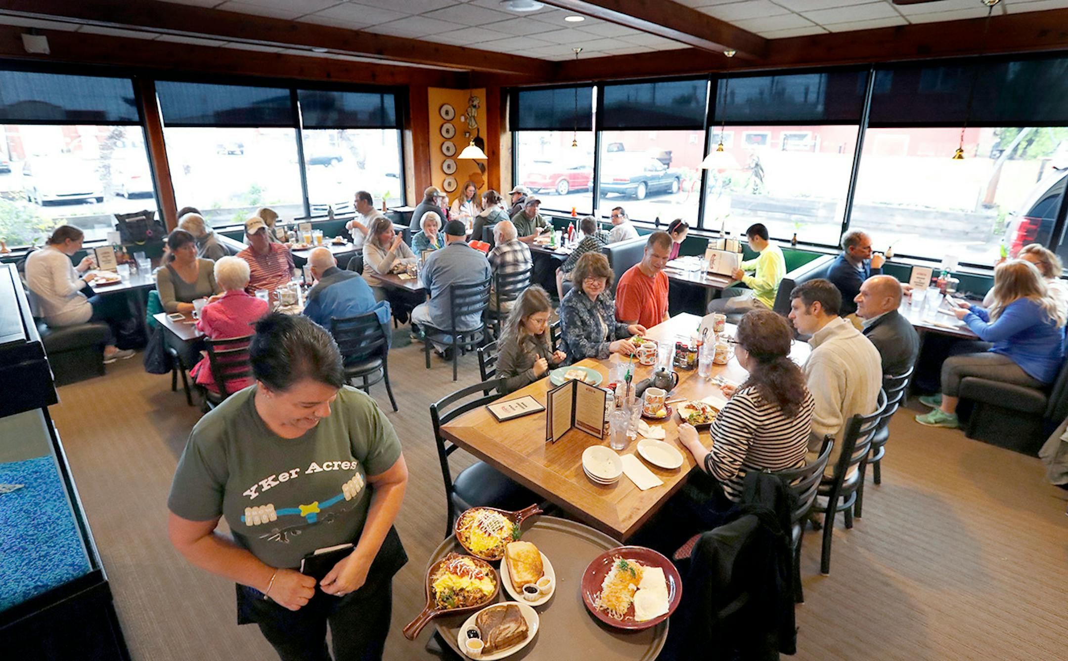 Patrons enjoyed their breakfast at The Duluth Grill.