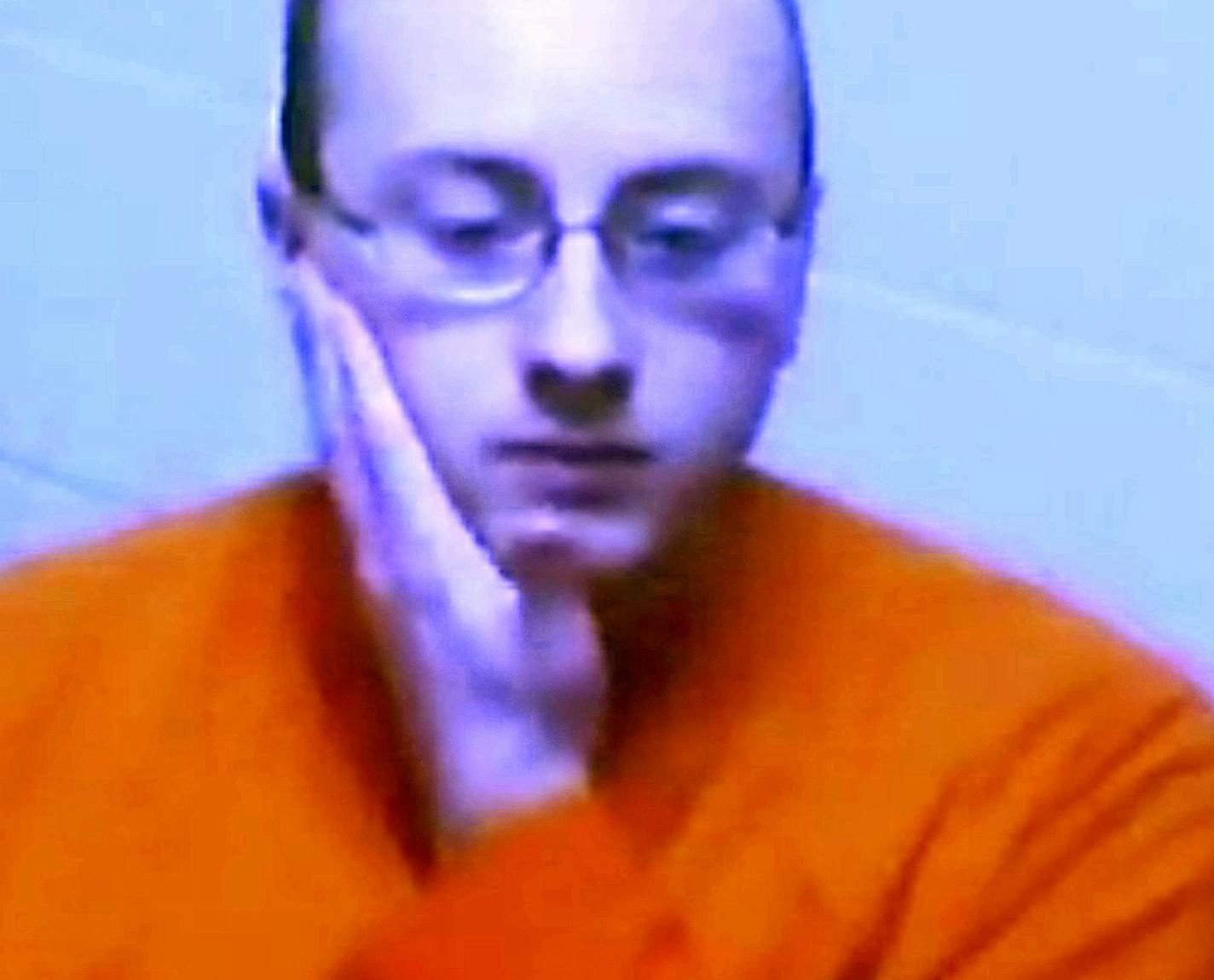 In this image made from a pool video by KSTP-TV, Jake Thomas Patterson, 21, who is accused of abducting 13-year-old Jayme Closs and holding her captive for three months, makes his initial court appearance Monday, Jan 14, 2019, via video feed from the Barron County jail during his bond hearing in Barron, Wis. Judge James Babler set his bail at $5 million. (KSTP-TV via AP, Pool) ORG XMIT: MER862e2e5ad4ed6907322391e6205d9