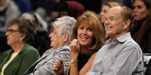Timberwolves owner Glen Taylor (with wife Becky at a Wolves game in 2017) recently entered in an exclusivity agreement with former Grizzlies minority 
