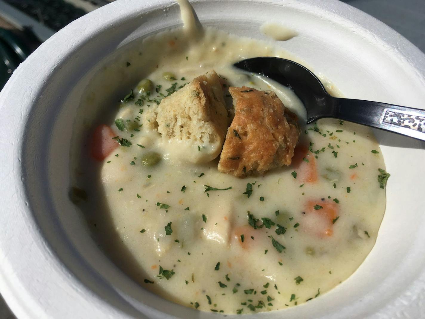 Breaking Bread's chicken potpie at Target Field