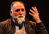 Chef José Andrés offered his passionate perspective on hunger relief to a crowd at the State Theatre in Minneapolis.