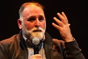 Chef José Andrés offered his passionate perspective on hunger relief to a crowd at the State Theatre in Minneapolis.