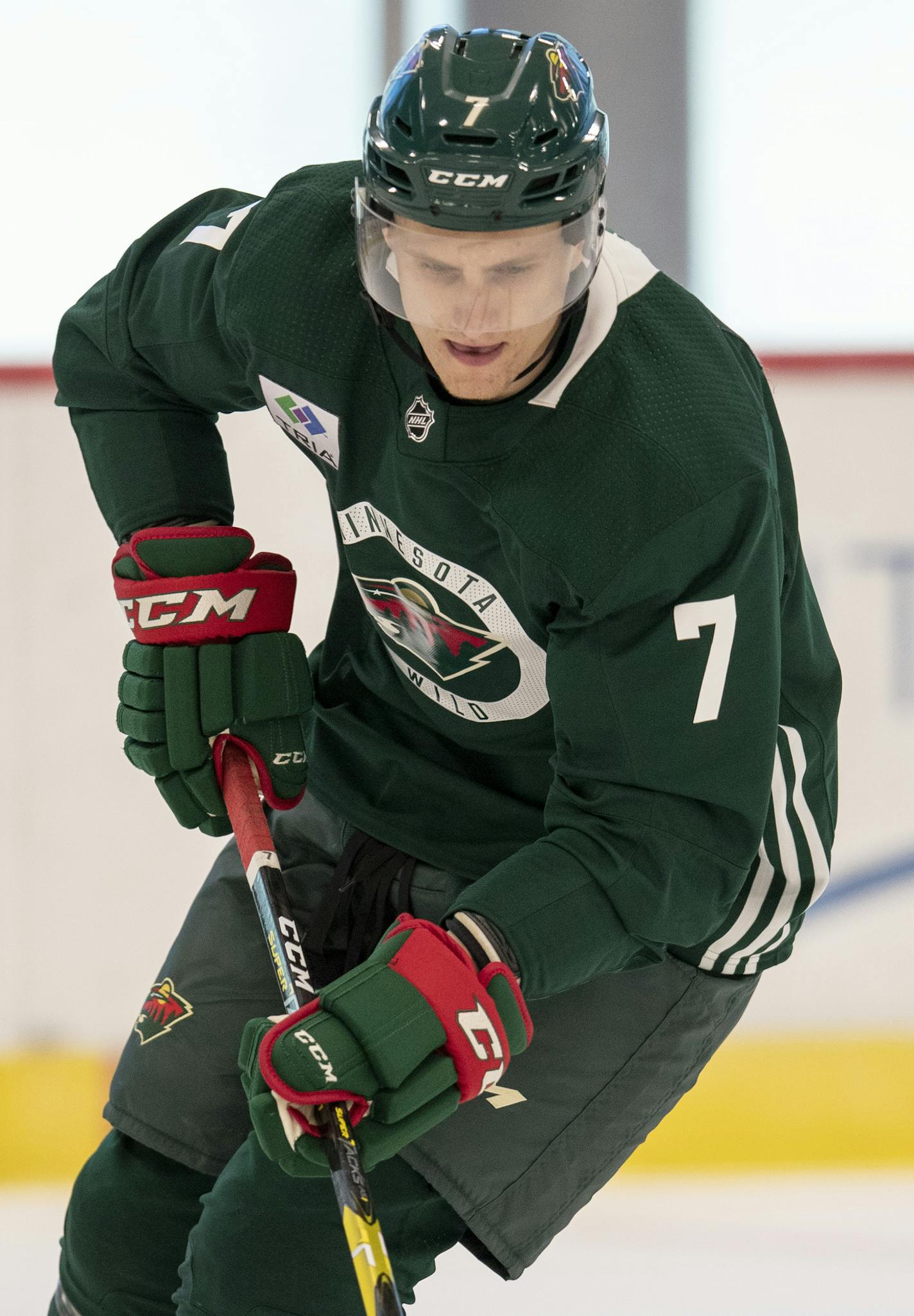 Nico Sturm (7) at Minnesota Wild Development Camp. ] CARLOS GONZALEZ &#xa5; cgonzalez@startribune.com &#xd0; St. Paul, MN &#xd0; June 25, 2019, TRIA Rink, NHL, Minnesota Wild Development Camp