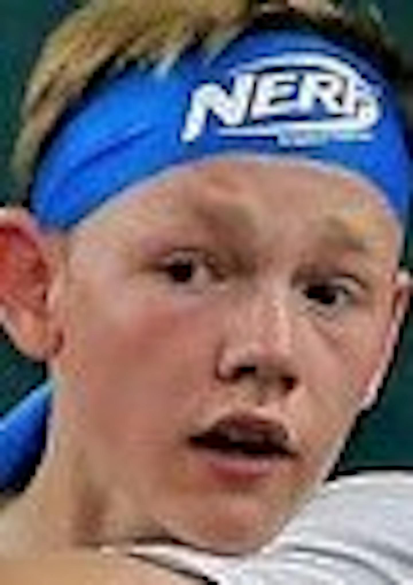 Mounds View freshman Bjorn Swenson makes a return during his Class 2A boys tennis singles state championship match against Varun Iyer of Rochester Century at the Baseline Tennis Center. Swenson won the match and the title in two sets. Photo by Mark Hvidsten, SportsEngine ORG XMIT: MIN1906071738180152