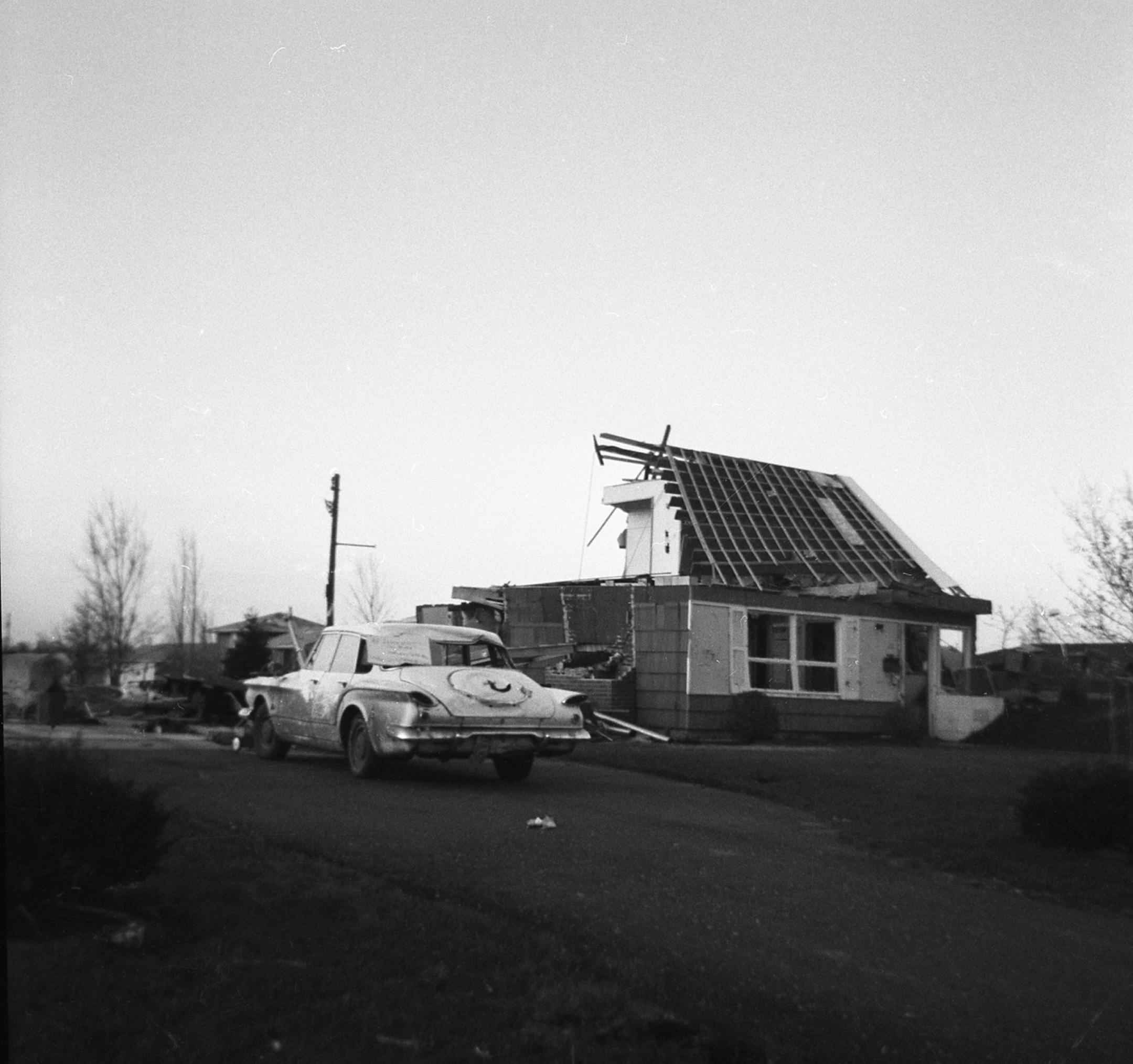 Results of the May 1965 tornado in Fridley. Anoka County Historical Society