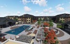 Doran Cos. is moving ahead with plans to build 600 luxury apartments next to Canterbury Park in Shakopee. The gated community will include a fitness c