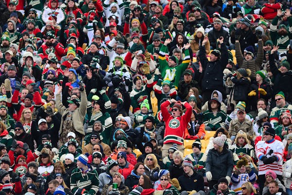 You don&#x2019;t have to look too closely at this photo from the Stadium Series game between the Wild and Chicago to see that the North Stars and thei