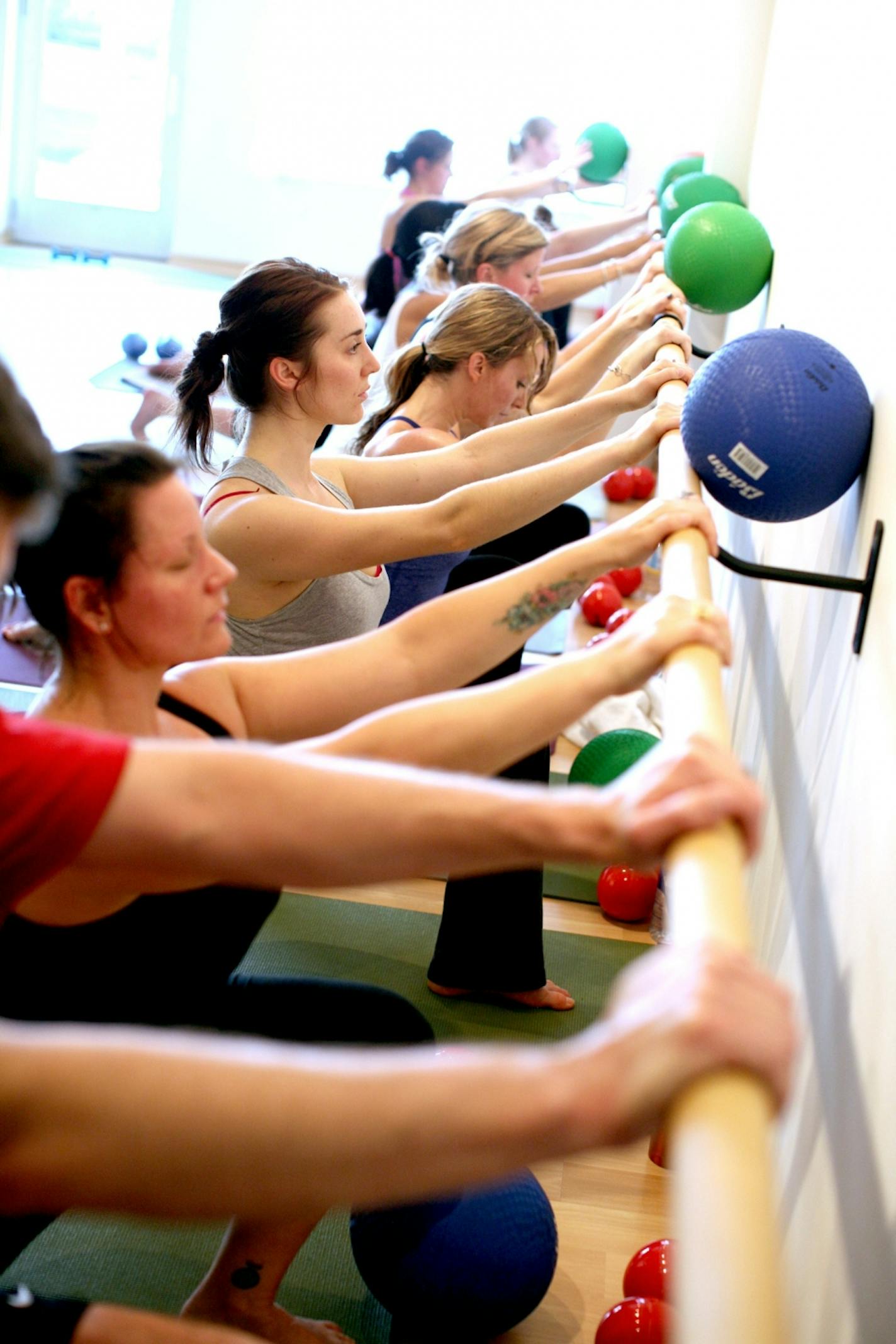 At Align Pilates in Uptown Minneapolis, workout enthusiasts try the new ballet barre workout.