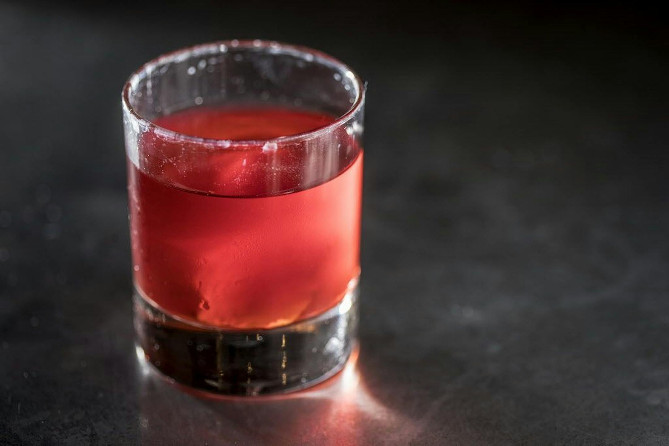 Vintage Negroni - Cocchi Barolo Chinato Vermouth, Campari, Letherbee Gin at Red Rabbit.