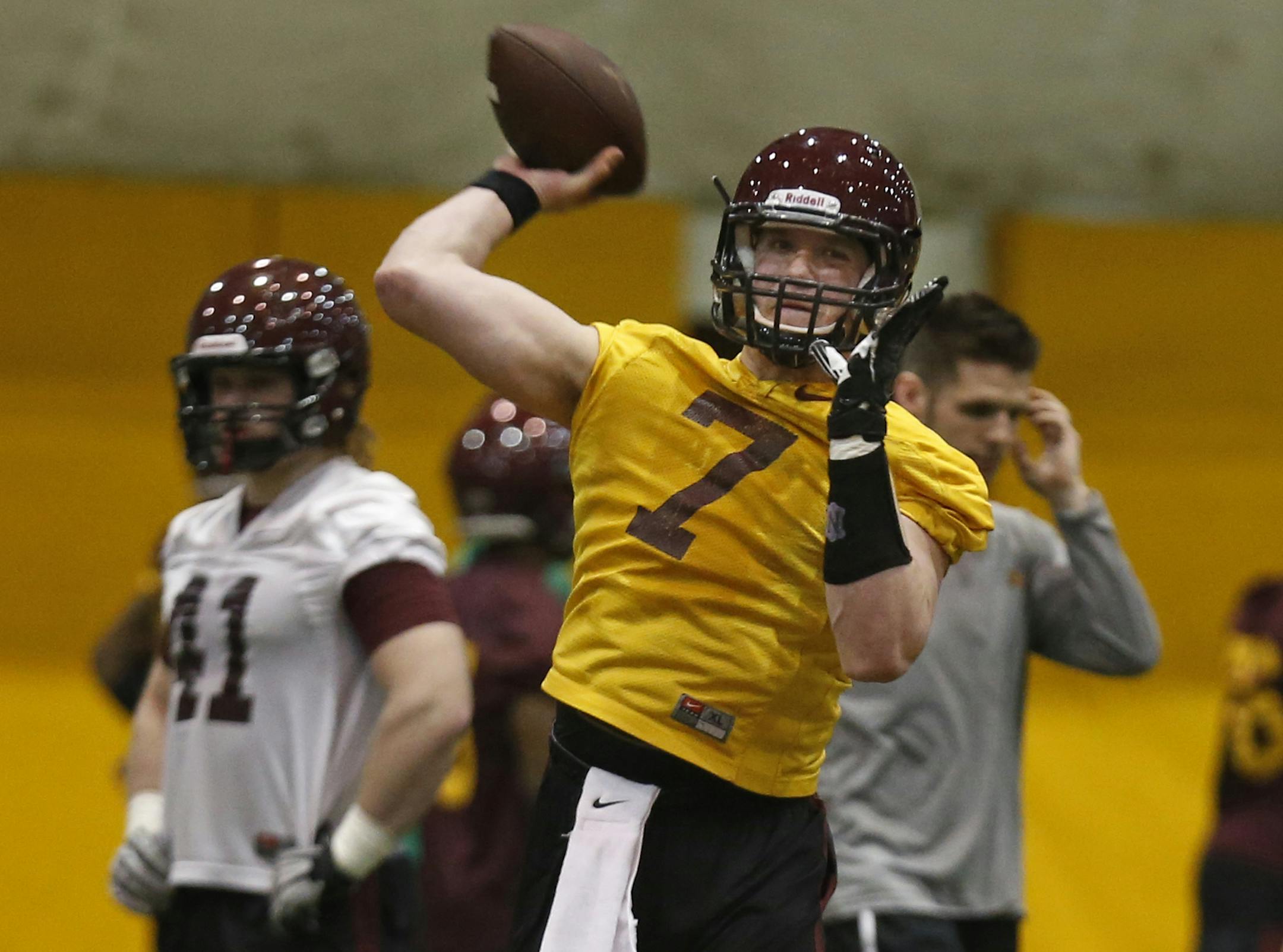 Mitch Leidner is the undisputed No. 1 starter at quarterback for the Gophers going into this season after last year’s starter, Philip Nelson, tranferred to Rutgers..