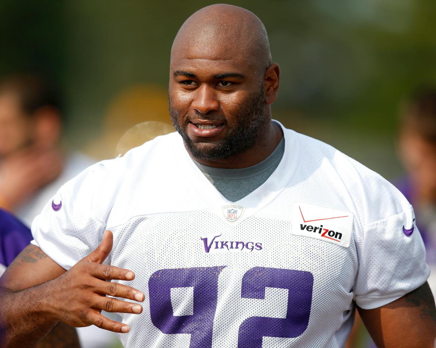 Vikings defensive tackle Tom Johnson