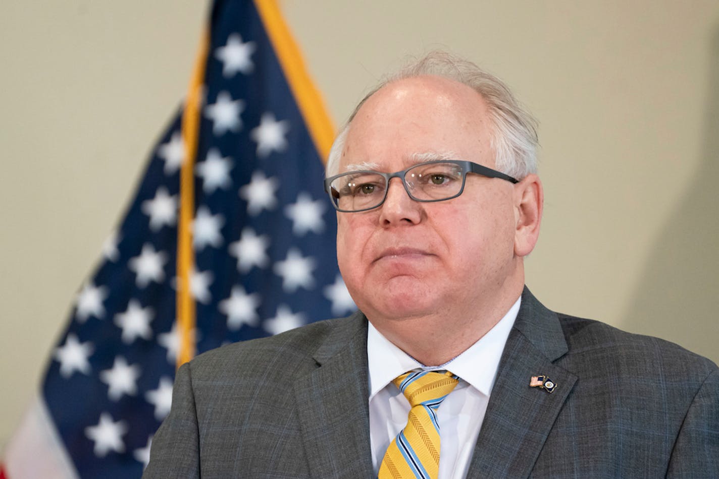 Governor Tim Walz alternated between anger and sadness Friday as he talked about the unrest after the death of George Floyd while he was in custody of Minneapolis police.