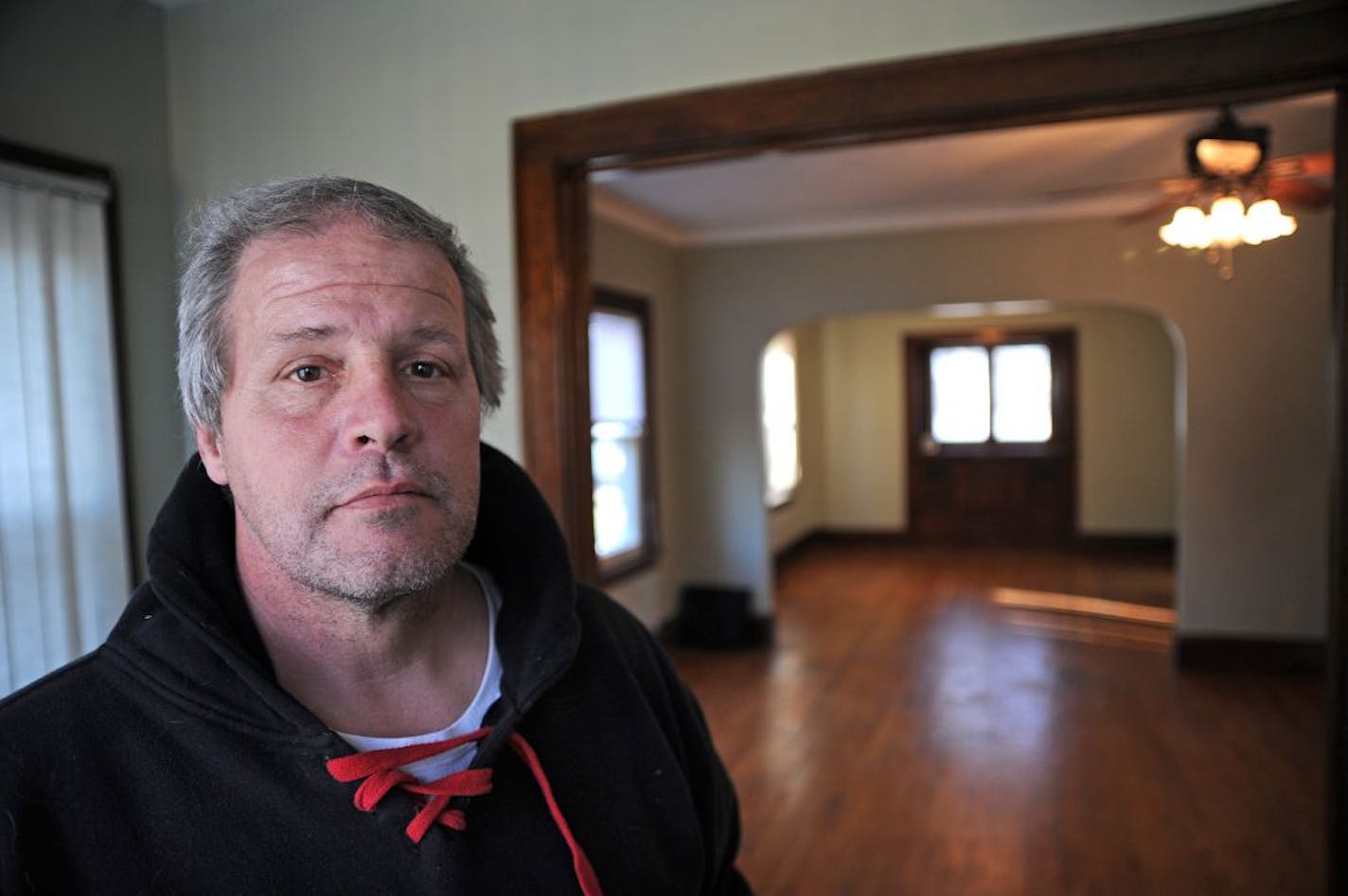 When city officials in minneapolis took away landlord Ron Folger's rental license last year, he switched gears and started selling his properties to low-income families on the installment plan - technically known as a contract-for-deed transaction. Ron Folger posed for a portrait on Monday afternoon November 26, 2012. in a home on Newton Ave N that he recently sold